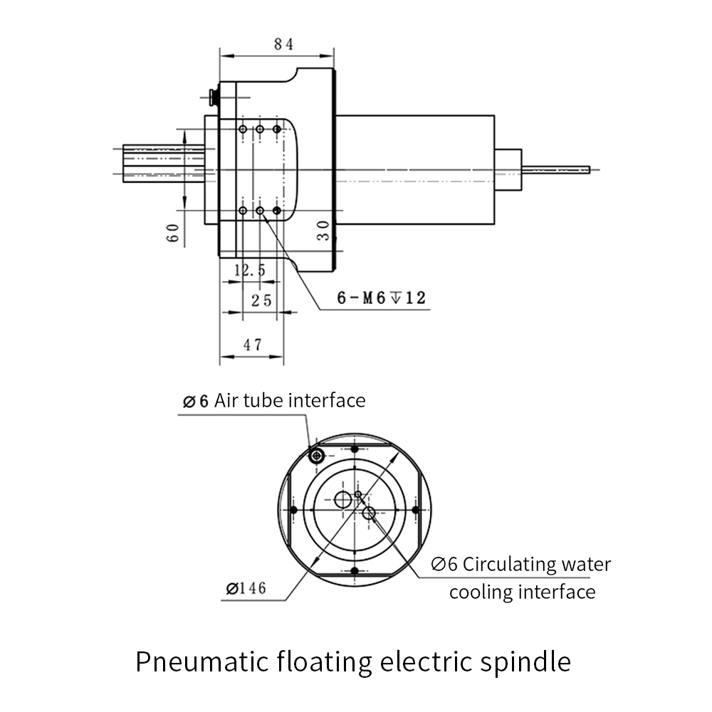 Husillo eléctrico flotante neumático