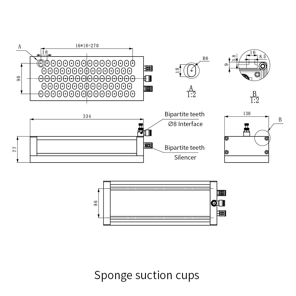 Sponge suction cups